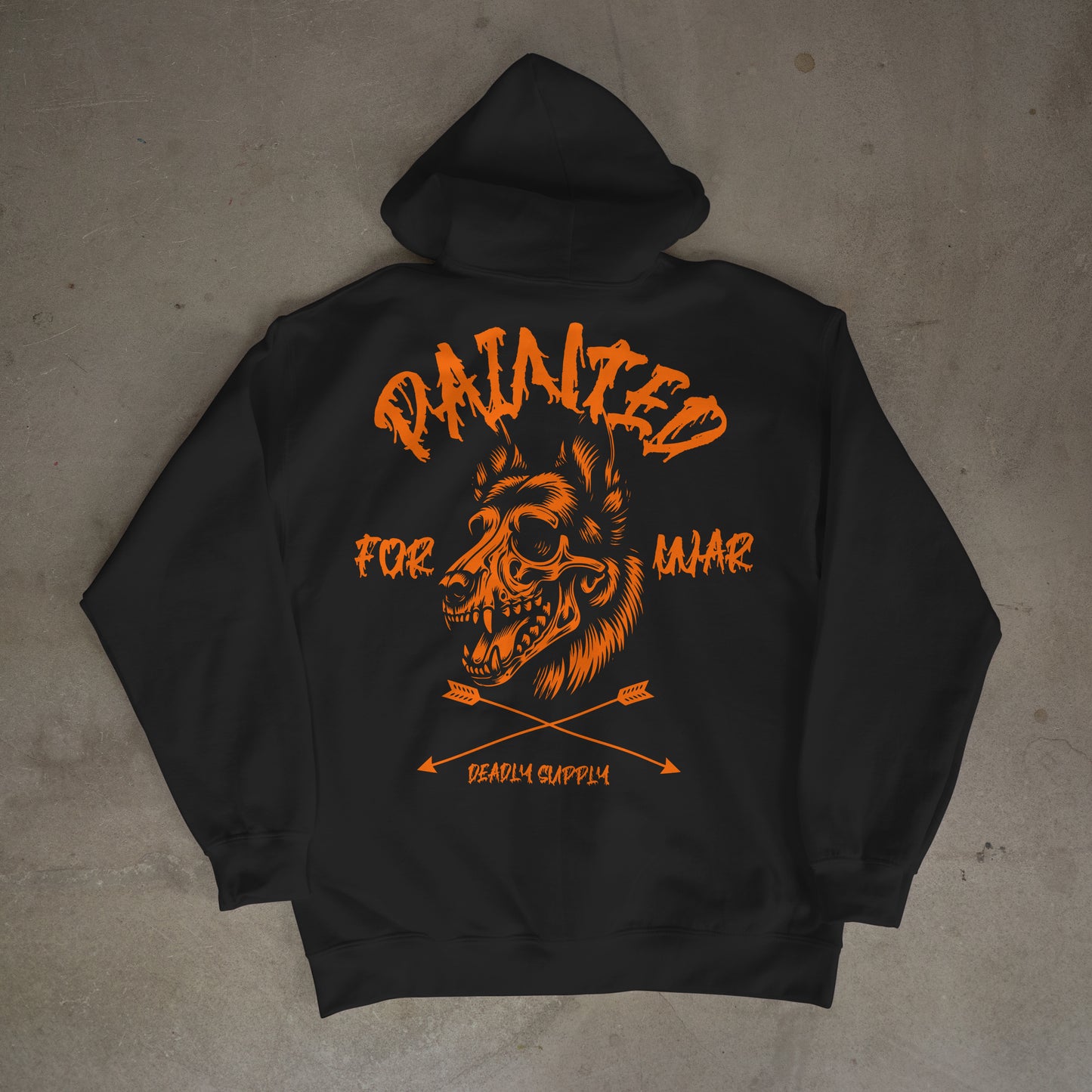 Painted For War Zip UP Hoodie (Orange)